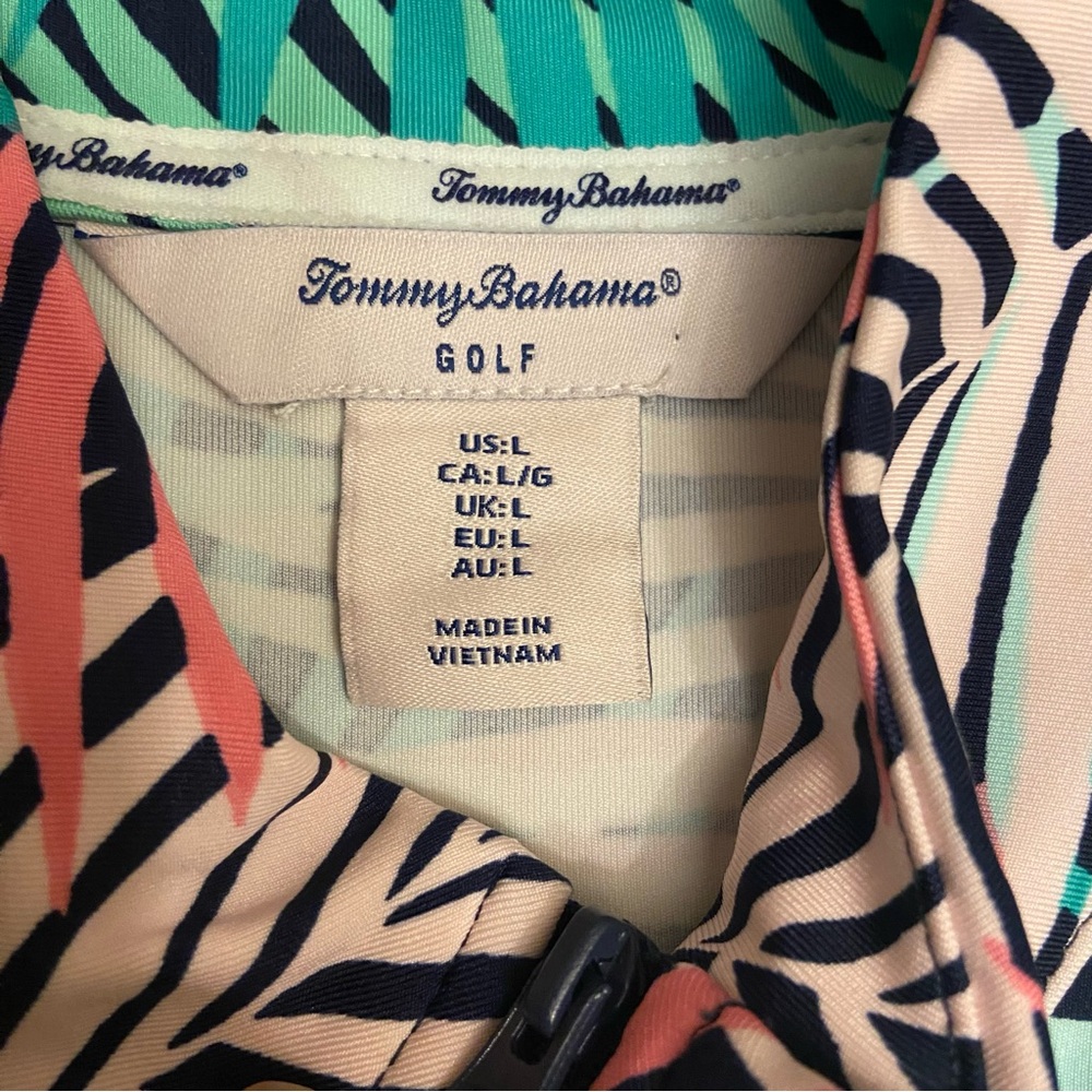 Tommy Bahama Women’s Pullover 1/4 Zip Palms Multi Golf Tennis Pickleball Top - Picture 5 of 7